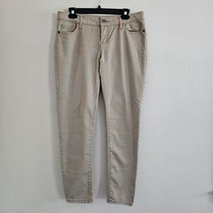 Celebrity Pink Classic Tan Beige Cream Womens Jeans Cotton Stretch Pocket Size 9